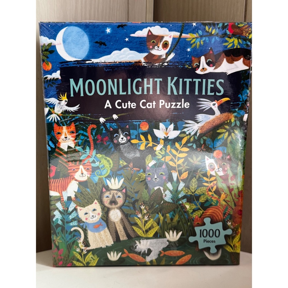 Babalu Moonlight Kitties 1000 Piece Jigsaw Puzzle Sue Reeves Cat Art 20212 NEW